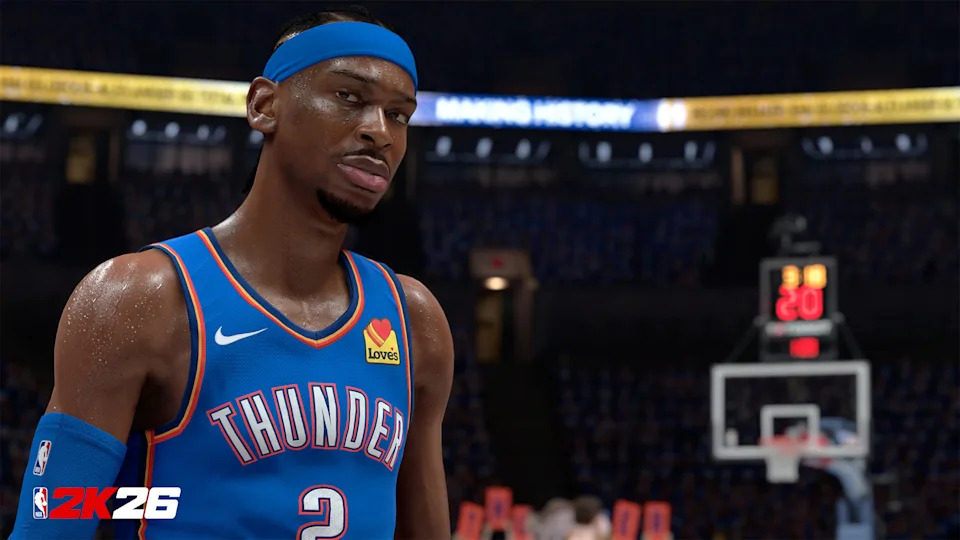 Shai Gilgeous-Alexander's remarkable season earned him a second straight MVP award. (2K Games/NBA2K26)