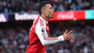 Arsenal 1 Man City 1: Gabriel Martinelli sends Emirates Stadium wild with sublime last-gasp leveller after Haaland goal