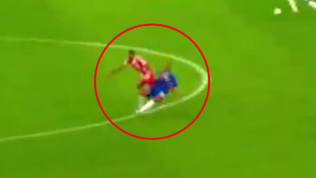 ‘Robbed’ – Chelsea fans fume as Bayern Munich star escapes red card for ‘WWE showdown’ with Joao Pedro