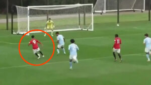 ‘Our future is in safe hands’ – Man Utd ace JJ Gabriel, 14, demolishes rivals Man City while playing four age groups up