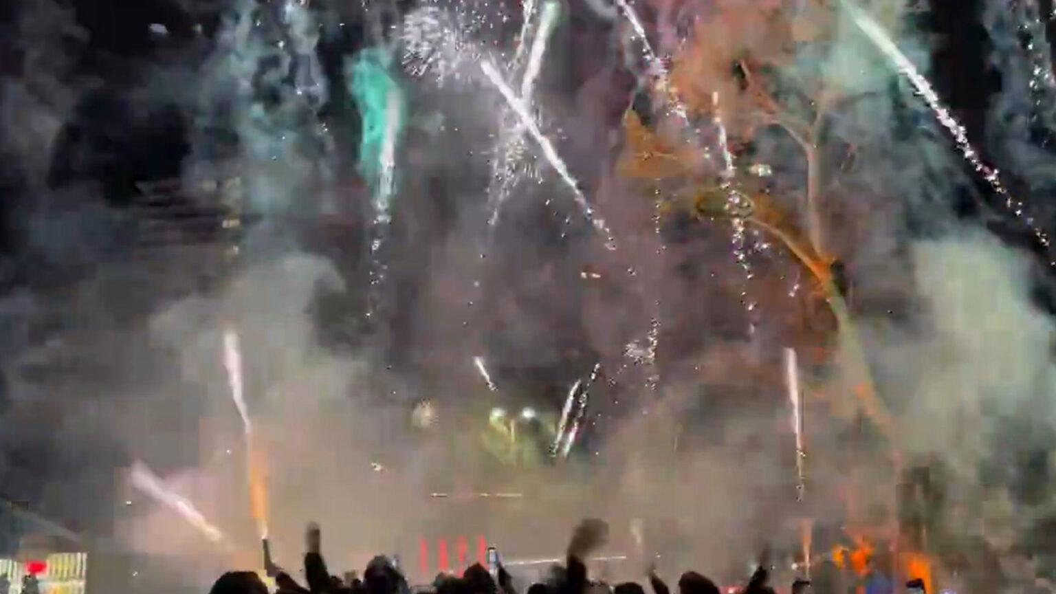 Galatasaray fans set off enormous fireworks display right outside Liverpool team hotel before Champions League clash