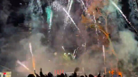Galatasaray fans set off enormous fireworks display right outside Liverpool team hotel before Champions League clash