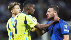 Isak in furious clash with Kosovo star minutes after coming on for first action as he and Gyokeres suffer World Cup blow