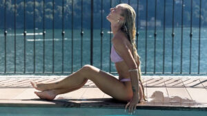 Bikini-clad Alisha Lehmann shows off incredible football skills by the pool as she soaks up sun in Lake Como