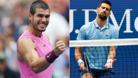 Carlos Alcaraz thumps Novak Djokovic in straight sets to reach US Open final as Serb faces retirement dilemma