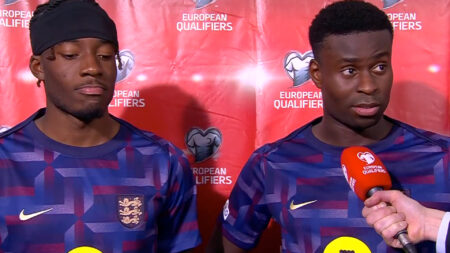 England star Marc Guehi’s interview brutally cut off by ITV mid-sentence to go to the News at Ten