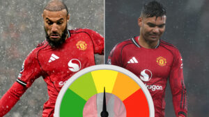 Man Utd player ratings: Mazraoui and De Ligt impress amid Chelsea chaos but Casemiro behaviour set up nervy finale