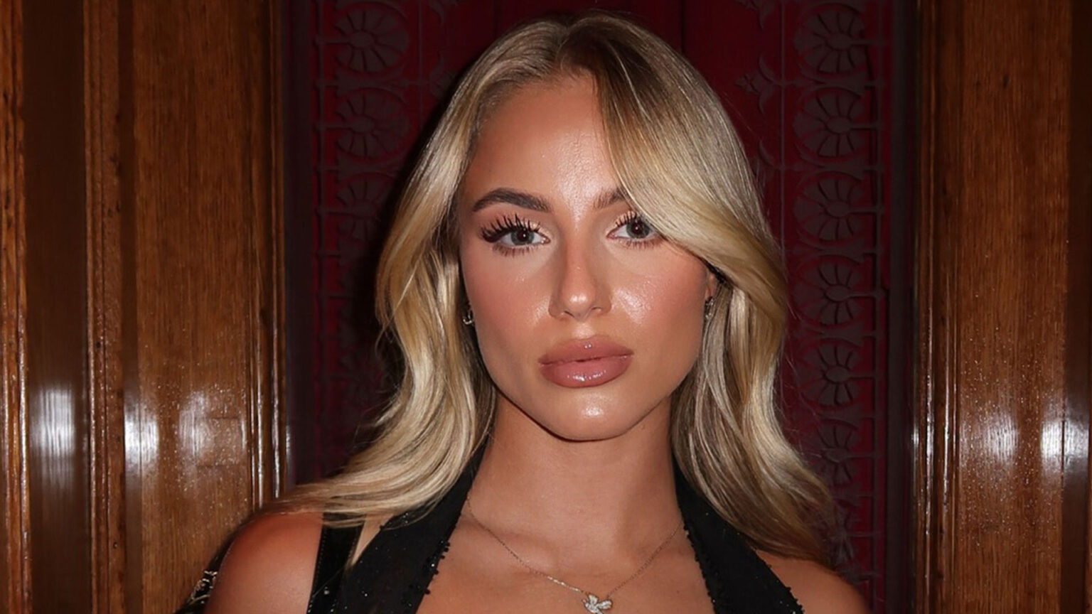 ‘World’s most beautiful footballer’ smoulders in plunging black dress as fans gasp ‘my jaw dropped’