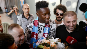Andre Onana is mobbed and dances with Trabzonspor fans as Man Utd flop lands in Turkey to end Old Trafford nightmare