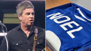 Noel Gallagher handed shirt by Conference League side as Oasis star’s Man City loyalties are put to the test