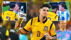 Piero Hincapie and Alexis Mac Allister clash in furious spat during Arsenal star’s masterclass for Ecuador vs Argentina