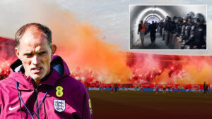 Tuchel fears over England horror tunnel walk with 200 armed cops and hostile fans as Kane says ‘it feels a mile long’
