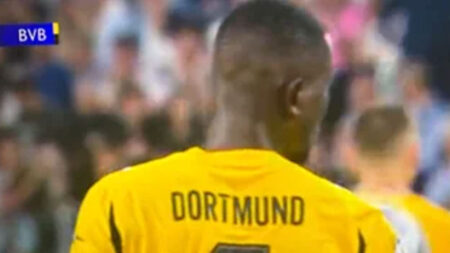 ‘Kitman’s had a shocker’ – Dortmund star bizarrely has no name on shirt in Champions League clash against Juventus