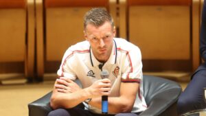 ‘You must be one of the doubters’ – Tense moment Jamie Vardy disagrees with reporter in live TV interview