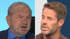 ‘Be hearing from my lawyers’ – Alan Sugar threatens to SUE ‘double barrel idiot’ Jamie Redknapp over Tottenham comments