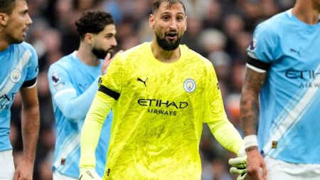 Gianluigi Donnarumma plays entire Man City clash in cheap replica shirt as he ‘copies Andre Onana’