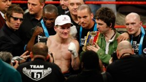 Noel Gallagher tells story of carrying Ricky Hatton’s belts into ring and why he argued with Liam for four weeks over it
