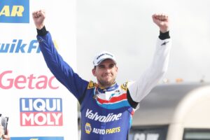 Cammish survives downpour and gravel trip for victory
