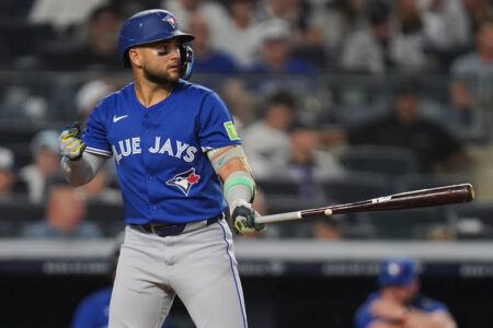 Blue Jays star Bo Bichette won’t play again in the regular season because of knee injury, hopeful for postseason return
