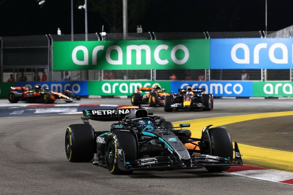 Russell streaks to second win of 2025, McLaren seals constructors’ title