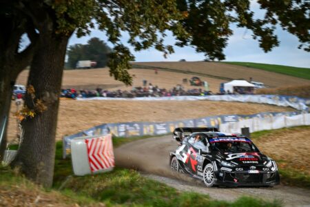 Ogier edges into early lead from Rovanpera