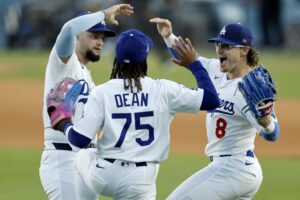 Dodgers capitalize on their chances to beat Brewers and take 3-0 NLCS lead