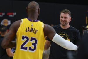 Luka Doncic treats Lakers teammates to the Porsche Driving Experience