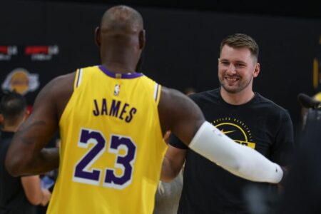 Luka Doncic treats Lakers teammates to the Porsche Driving Experience