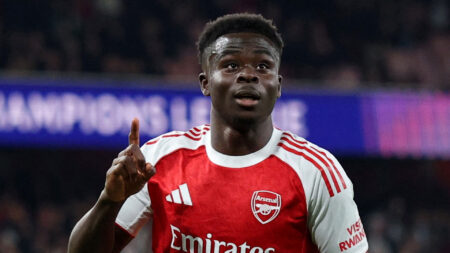 Arsenal 2 Olympiacos 0: Unconvincing Gunners win FOURTEENTH straight home group game but need late Saka goal to seal it