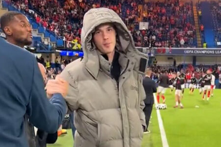 ‘Is he on the moon?’ – Fans baffled by Cole Palmer’s matching coat and trousers as Chelsea star watches Benfica win