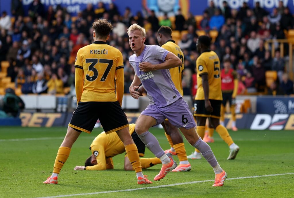 WOLVES 1 BRIGHTON 1: Hosts still rooted to bottom after Van Hecke’s late equaliser cancels out freak own goal