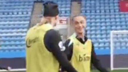 Watch hilarious moment Man City’s Erling Haaland is caught asking team-mate ‘have you been drinking?’ in training vid