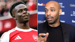 Bukayo Saka reveals Thierry Henry’s cheeky message just hours before Arsenal’s win over West Ham