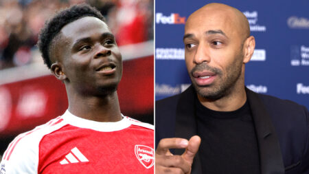 Bukayo Saka reveals Thierry Henry’s cheeky message just hours before Arsenal’s win over West Ham