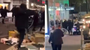 Aston Villa fans attacked as Feyenoord supporters spark violent scenes with glasses hurled and five arrested
