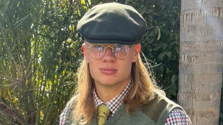 ‘Swear this guy taught me geography,’ say fans as Erling Haaland shows off unique dress sense on trip to Malaga