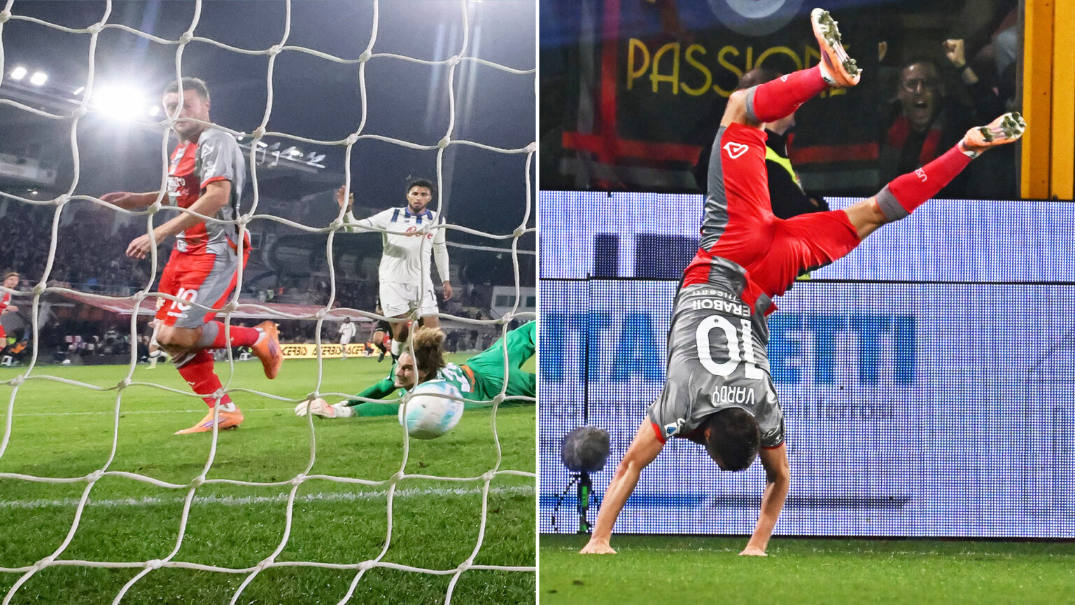 Watch Jamie Vardy’s incredible acrobatic celebration as Premier League legend scores first Serie A goal at 38 Watch Jamie Vardy’s incredible acrobatic celebration as Premier League legend scores first Serie A goal at 38