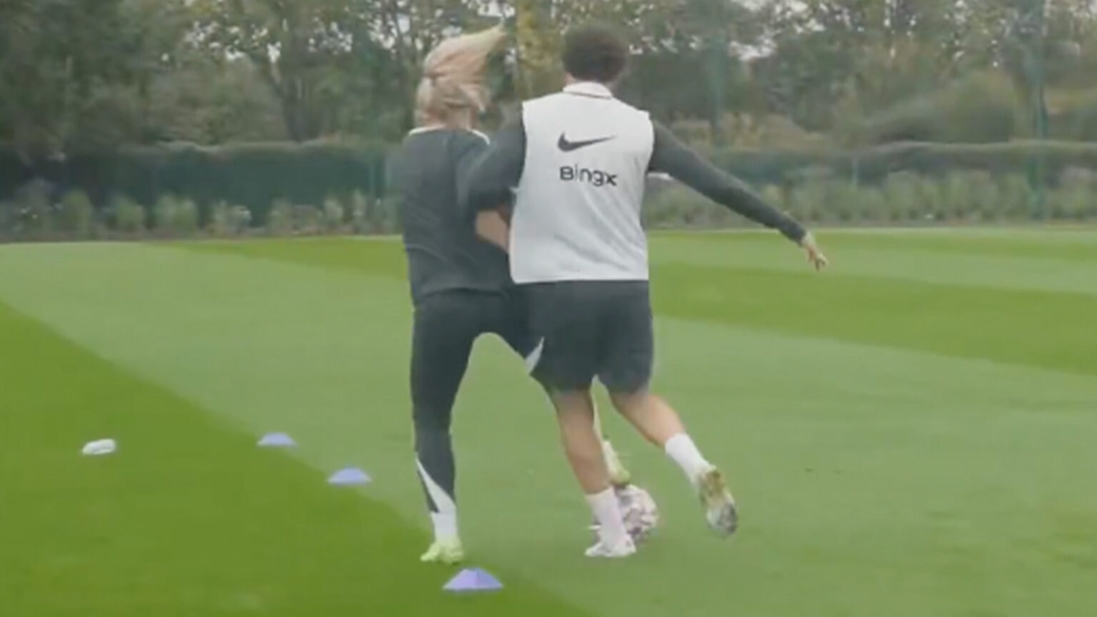 Watch moment Diego Costa brutally barges Chelsea women’s star in training as John Terry says ‘he doesn’t give a s***’