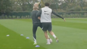 Watch moment Diego Costa brutally barges Chelsea women’s star in training as John Terry says ‘he doesn’t give a s***’