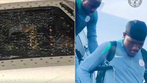 Watch moment Premier League stars touch down in Nigeria after squad caught in terrifying mid-air plane malfunction
