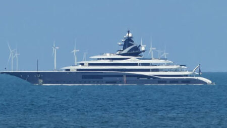 Premier League club owner’s £345million superyacht with basketball court and THREE pools spotted off seaside town