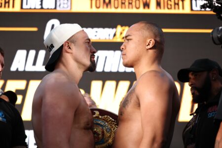 Parker’s Brave Face Cracks at Weigh-In: Wardley’s Presence Turns Smiles to Worry Ahead of DAZN O2 Heavyweight Shock