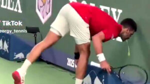 Novak Djokovic vomits on court as Jannik Sinner is forced to retire in 30-degree heat at Shanghai Masters