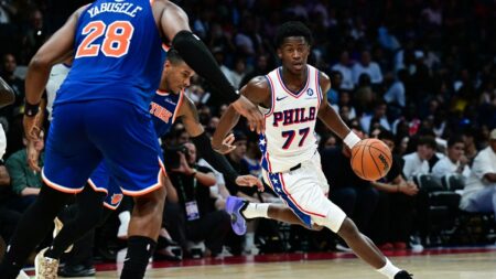 Sixers debut Tyrese Maxey-VJ Edgecombe backcourt in preseason loss to Knicks – NBC Sports Philadelphia