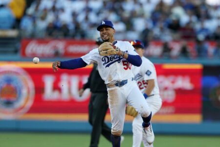 Gold Glove finalist Mookie Betts’ fielding (and hitting) has Dodgers in position for sweep