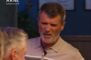 Roy Keane and Jamie Carragher suffer awkward wardrobe malfunction as Jill Scott says ‘that’s cute’