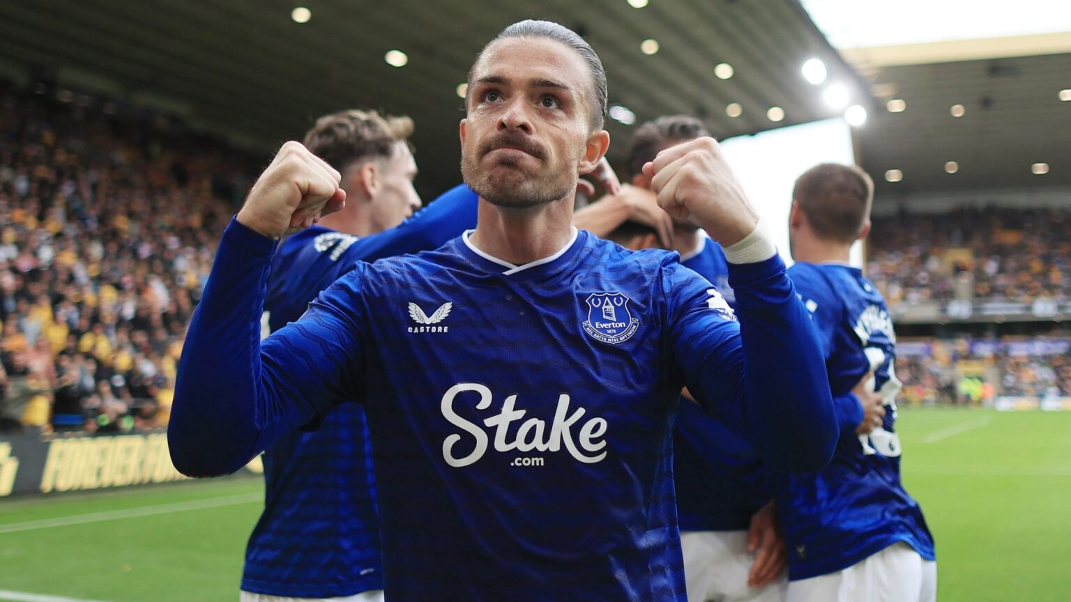 Why is Jack Grealish not playing for Everton against Man City?