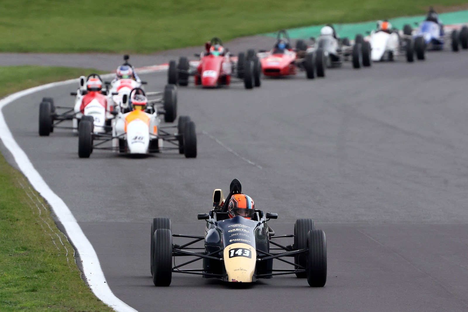 There was to be no denying Grant in the twice-restarted Historic Final