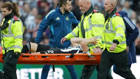 Newcastle blow as Tino Livramento to miss TEN matches after sustaining ligament damage against Arsenal