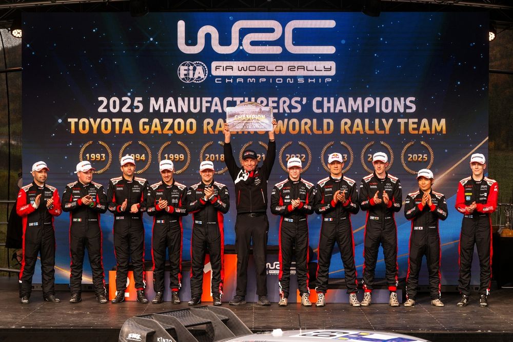 Toyota celebrate the 2025 WRC constructors' title